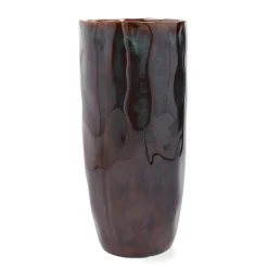 HOMLA Wazon Rona Ceramiczny Granatowy 10X10X24 Cm Brazowy Hot
