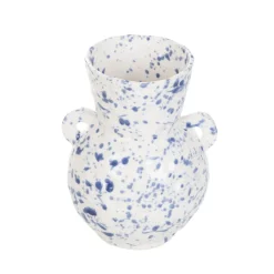 HOMLA Wazon Serena Z Uszami W Niebieskie Plamki 15,5X14X20 Cm Online