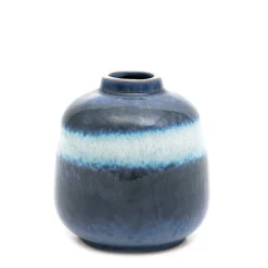 HOMLA Wazon Soleto Ceramiczny Granatowy 14,7X14,7X15 Cm Clearance