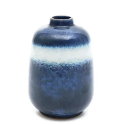 HOMLA Wazon Soleto Ceramiczny 15X5X22,4 Cm Granatowy Discount