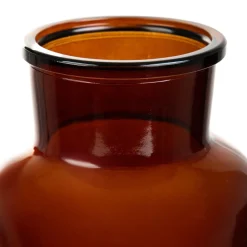 HOMLA Wazon Tenno Szklany Brazowy 14,5X14,5X25,5 Cm Clearance