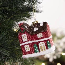 HOMLA Zawieszka Evi Red Domek 8 Cm Czerwony Discount