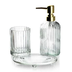 BATHLAB Zestaw Akcesoriow Lazienkowych Ari 3 El. Przezroczysty Clearance