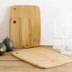 HOMLA Zestaw Desek Bambou Do Krojenia 3 Szt. Naturalny Online