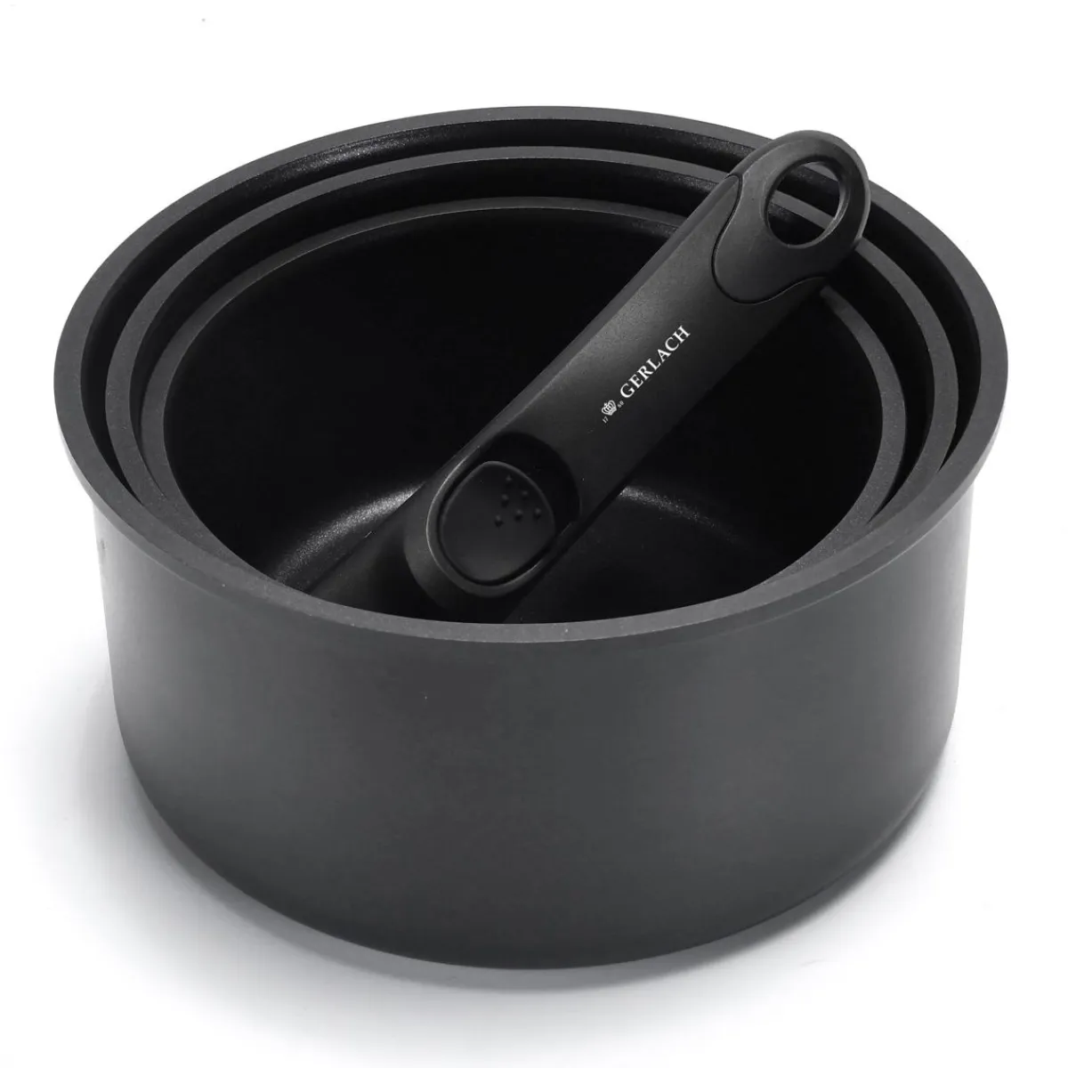 GERLACH Zestaw Garnków Smart Aluminiowych Z Raczka 4El. Czarny Hot