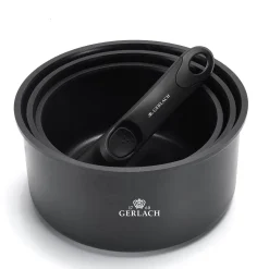 GERLACH Zestaw Garnków Smart Aluminiowych Z Raczka 4El. Czarny Hot