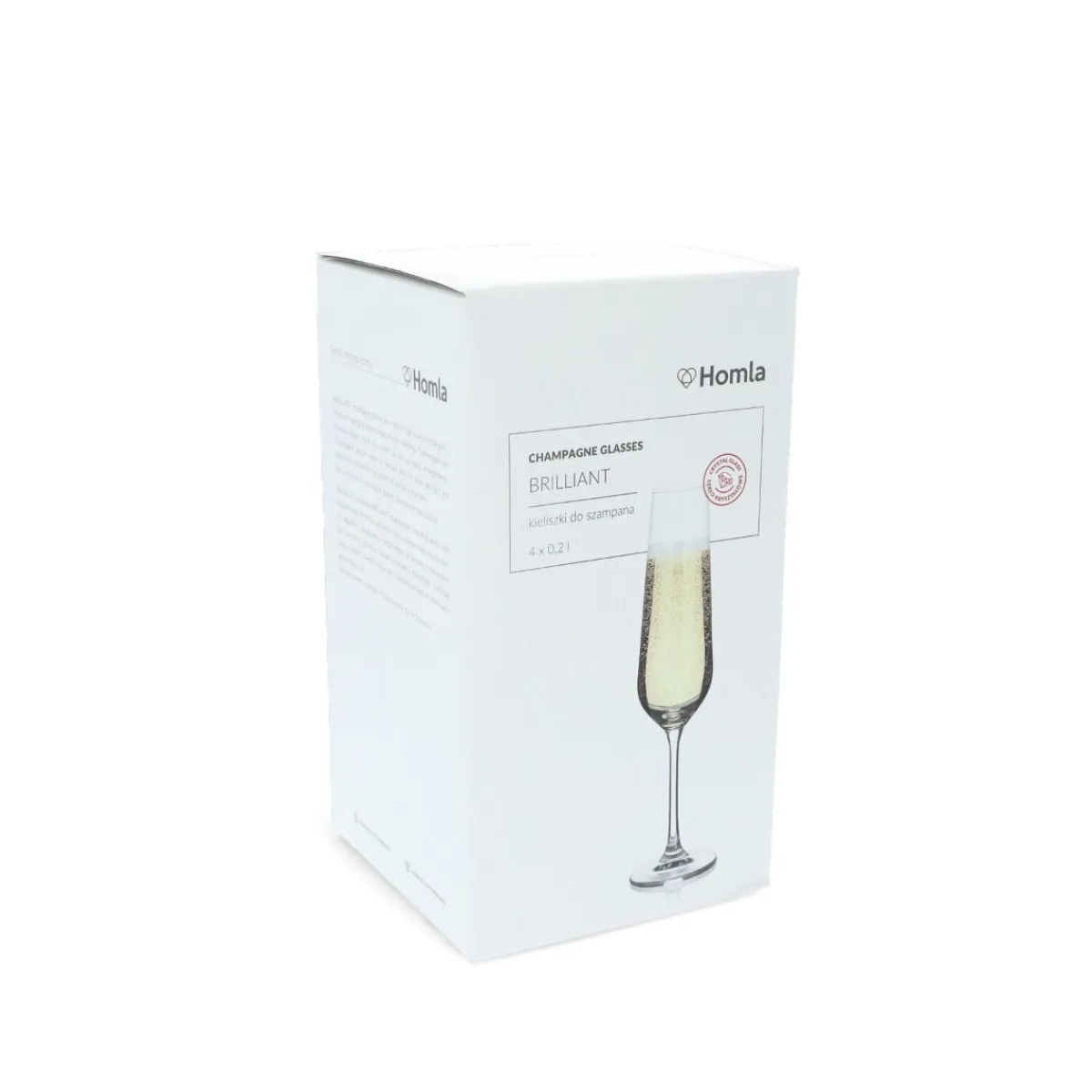 HOMLA Zestaw Kieliszkow Brilliant Do Szampana 4 Szt. 0.20 Przezroczysty Online