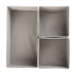 HOMLA Zestaw Koszy Do Przechowywania Hadria Bezowych 2X6 Cm X 6 Cm X 10 Cm Discount