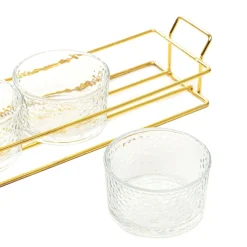 HOMLA Zestaw Miseczek Serene Transparentnych Na Stojaku, 3 Szt. 31 X10 Cm Przezroczysty Hot