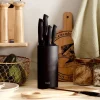 HOMLA Zestaw Nozy Coxa W Bloku Czarny 6 El. Naturalny Clearance