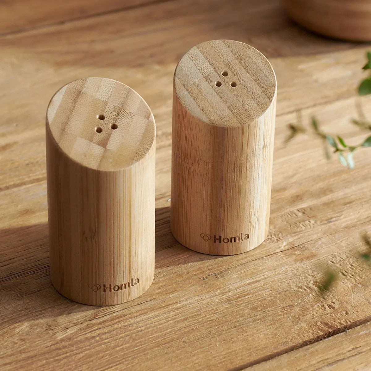 HOMLA Zestaw Przyprawnikow Bambou Bambusowych 2 Szt. Naturalny Online