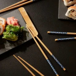 HOMLA Zestaw Sushi Paleczekbambusowych Niebieskich 4 Szt Naturalny Outlet