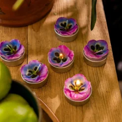 HOMLA Zestaw Swiec Floral Aura 6 Szt. Fiolki 126 G Clearance
