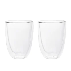 HOMLA Zestaw Szklanek Cembra Modern Geometryczne Z Podwojna Scianka, 2 Szt. 0,28 L Sale