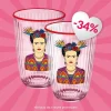 HOMLA Zestaw Szklanek Frida Kahlo Fuksjowych, 2 Szt. 0.38 Hot