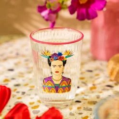 HOMLA Zestaw Szklanek Frida Kahlo Fuksjowych, 2 Szt. 0.38 Hot