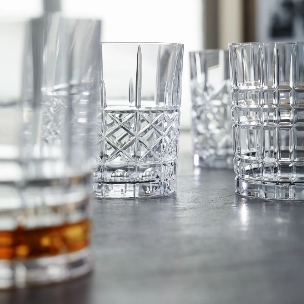 NACHTMANN Zestaw Szklanek Highland Do Whisky Tumbler 4 Szt. 0,345 L Przezroczysty New