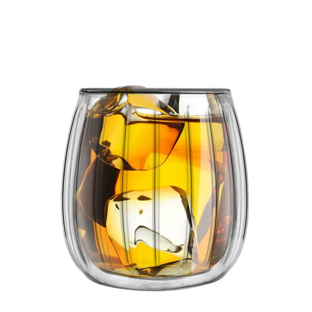 VIALLI DESIGN Zestaw Szklanek Tulip Z Podwojna Scianka 2 Szt. 250 Ml Przezroczysty Online