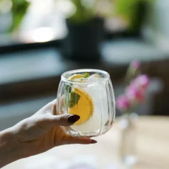 VIALLI DESIGN Zestaw Szklanek Tulip Z Podwojna Scianka 2 Szt. 250 Ml Przezroczysty Online
