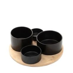 HOMLA Zestaw Yifan Misek Do Serwowania 5 El., 33 Cm Czarny Online